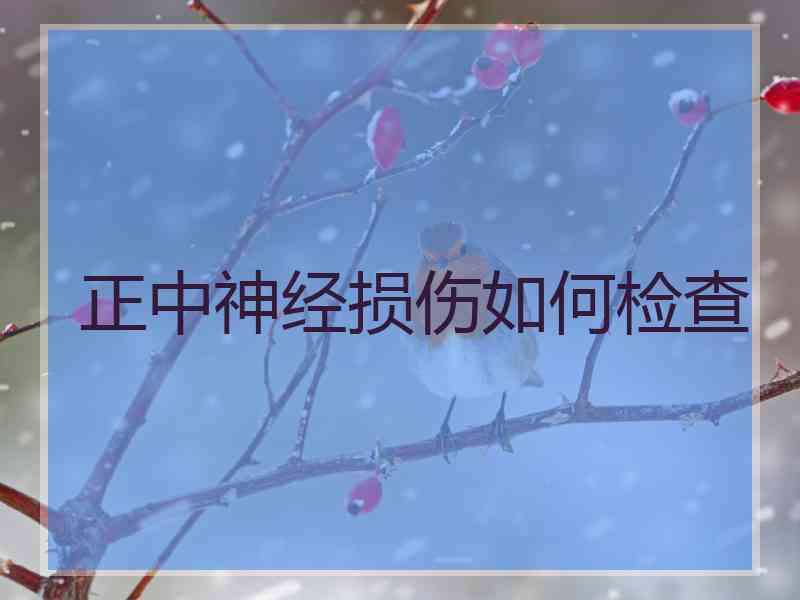 正中神经损伤如何检查