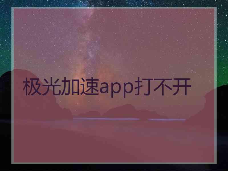 极光加速app打不开