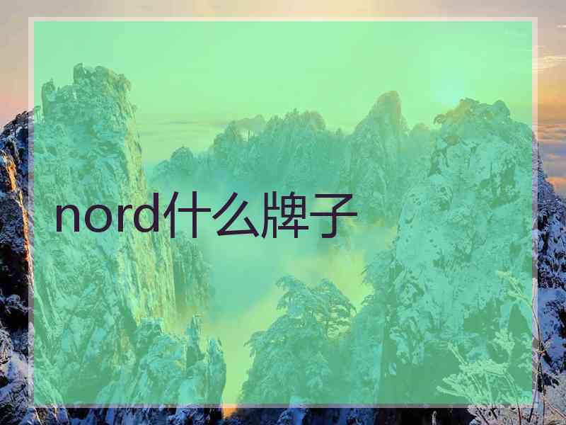 nord什么牌子