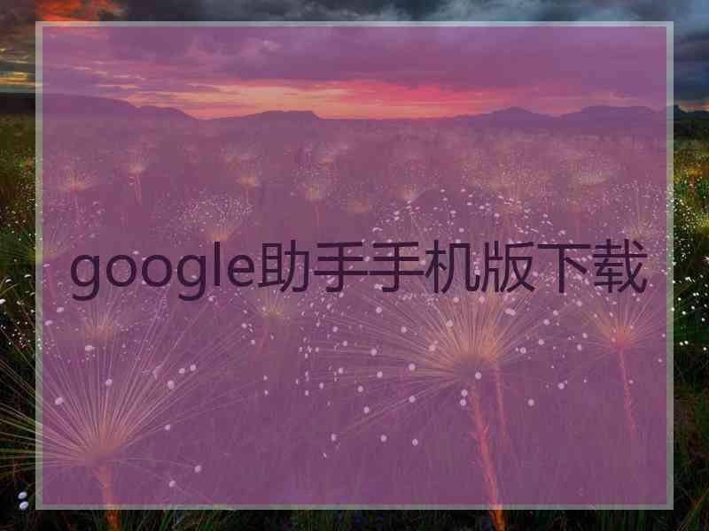 google助手手机版下载