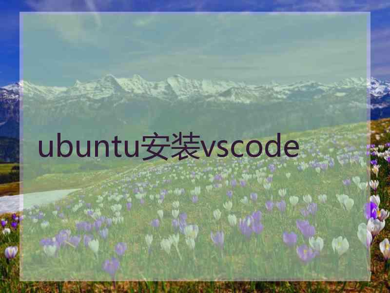 ubuntu安装vscode