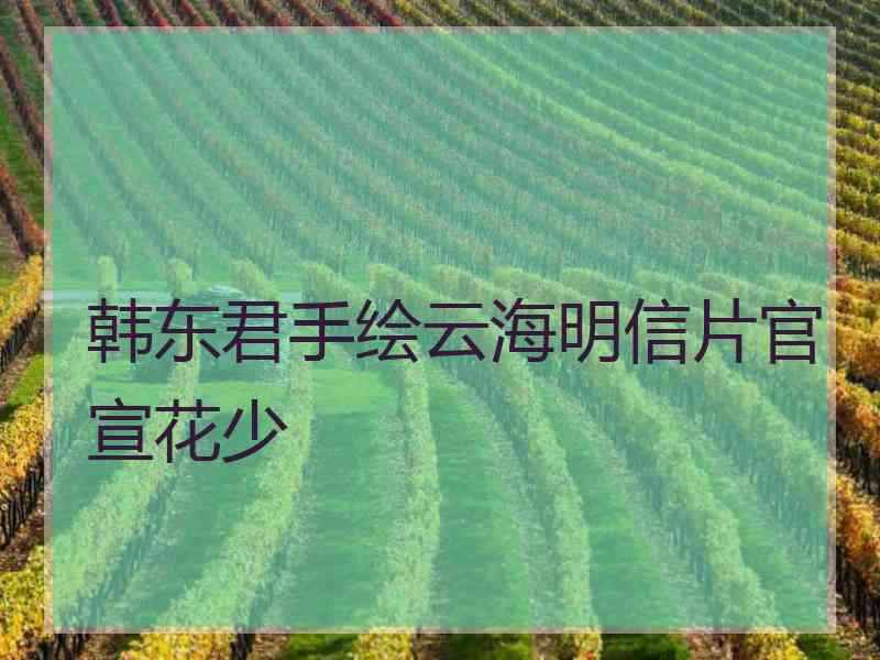 韩东君手绘云海明信片官宣花少