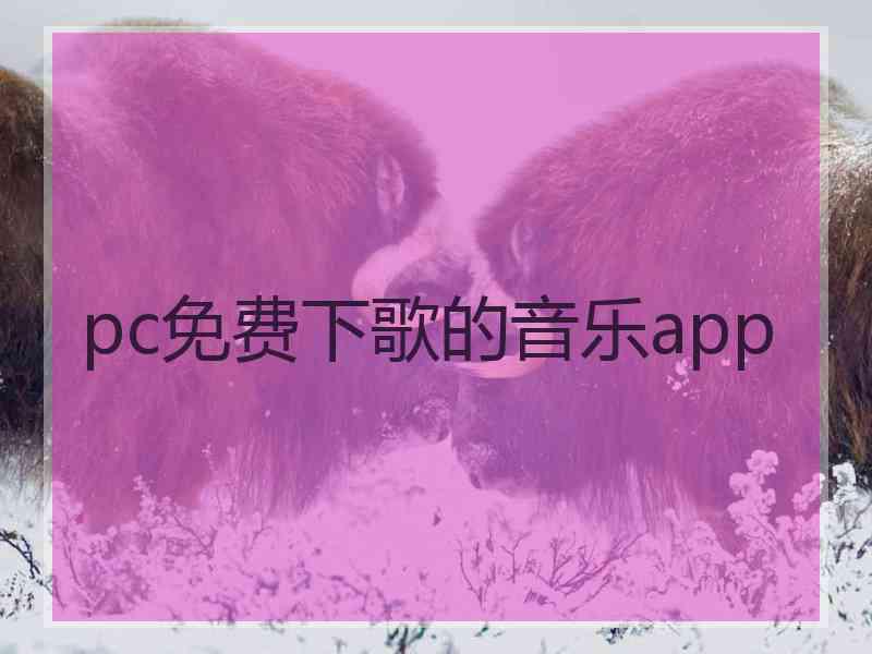 pc免费下歌的音乐app