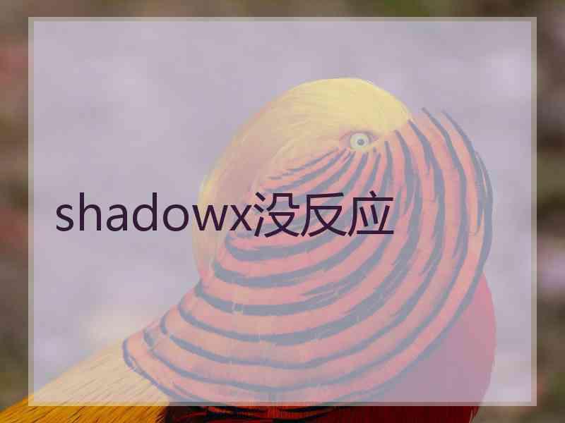 shadowx没反应