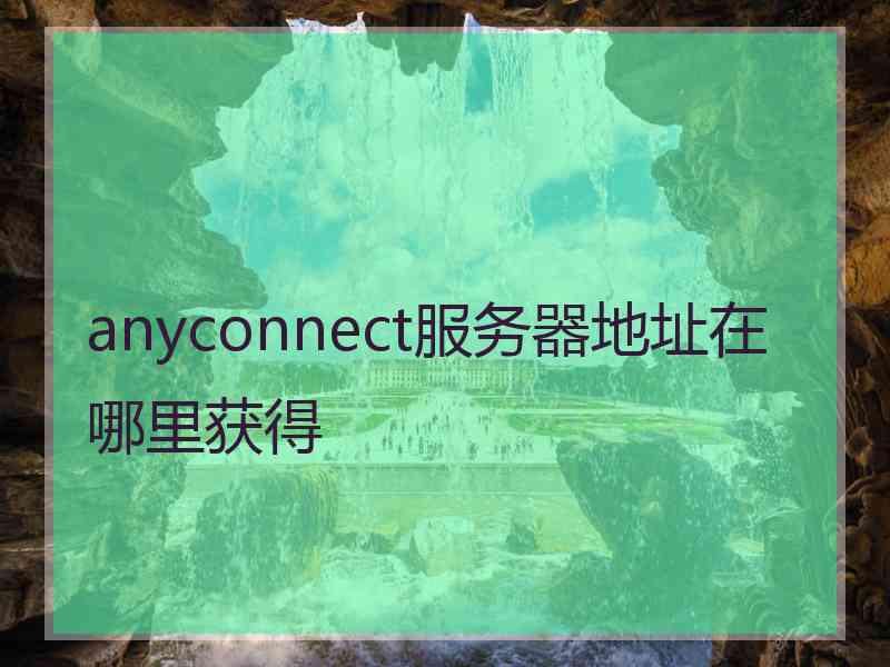 anyconnect服务器地址在哪里获得