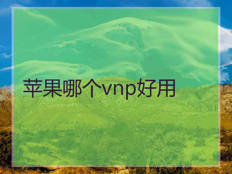 苹果哪个vnp好用