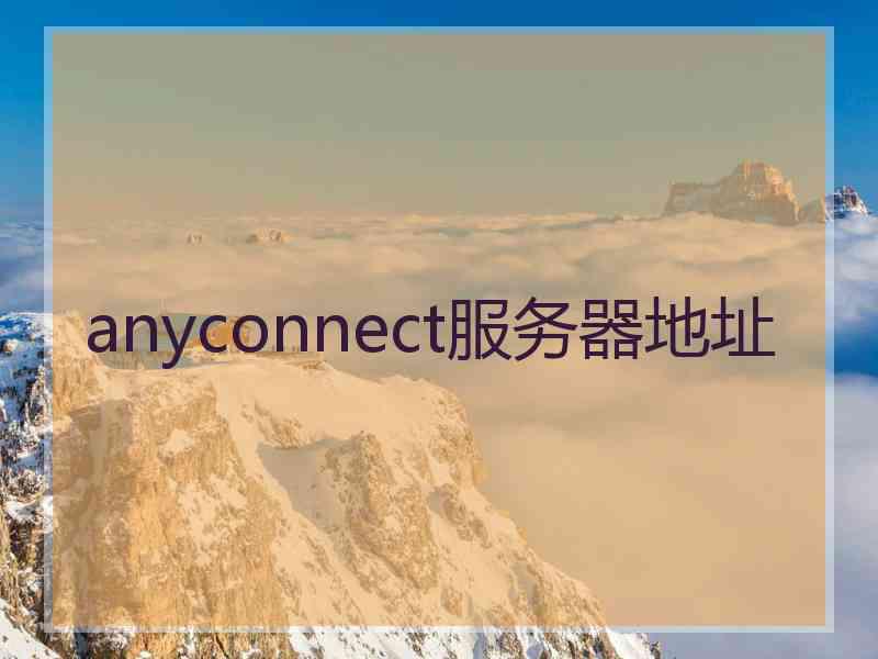 anyconnect服务器地址