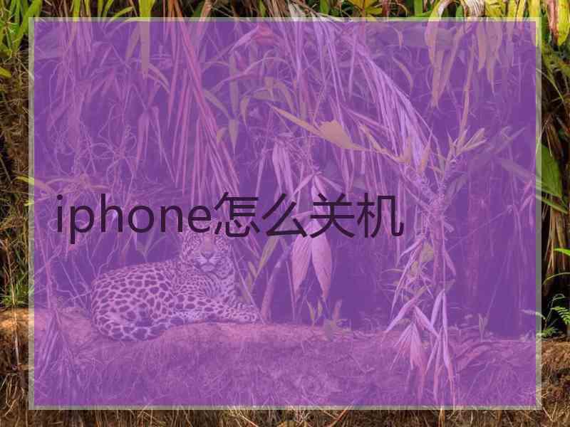 iphone怎么关机