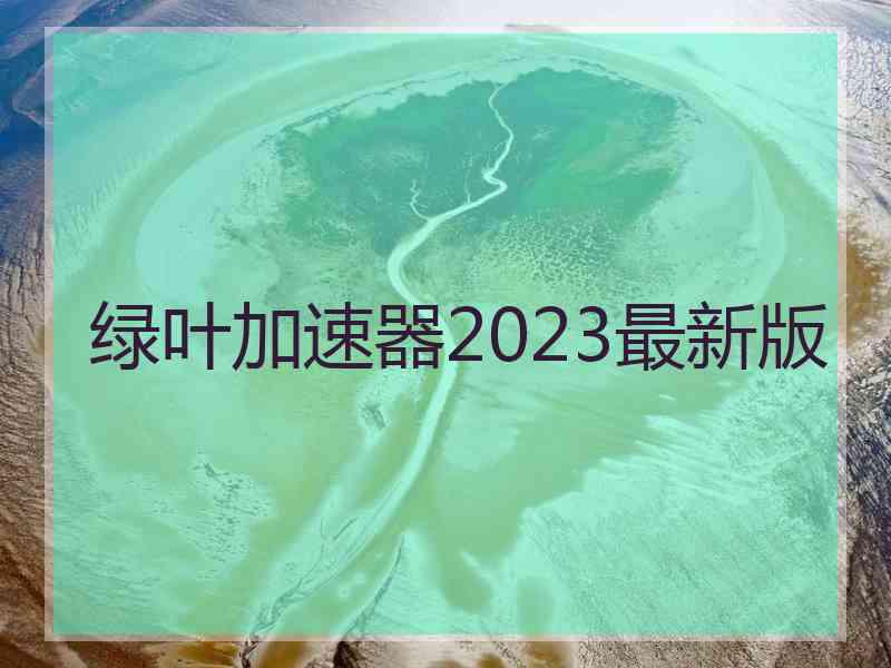 绿叶加速器2023最新版