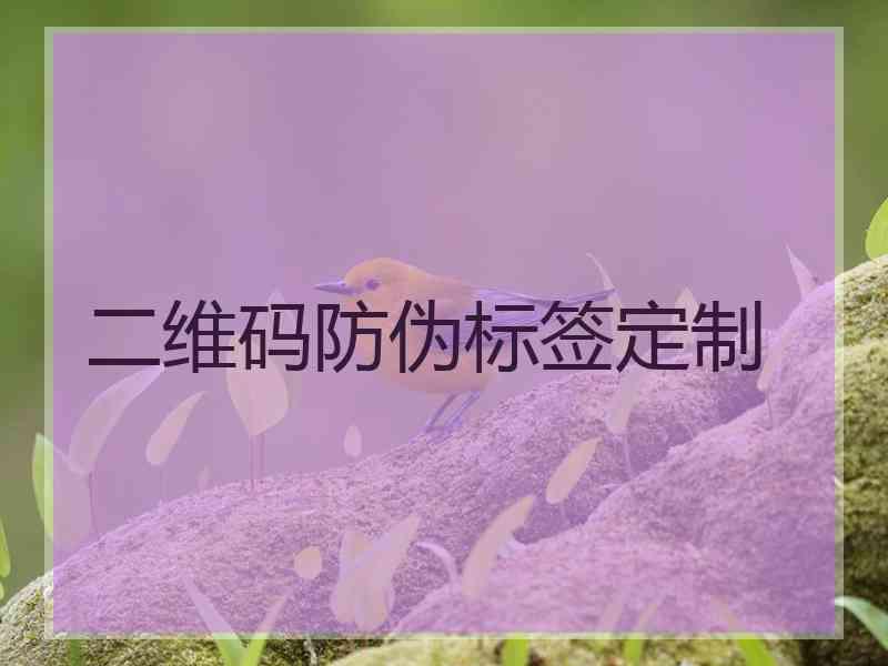 二维码防伪标签定制