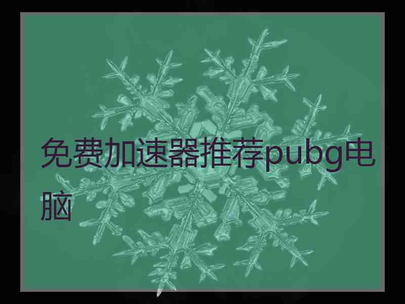 免费加速器推荐pubg电脑