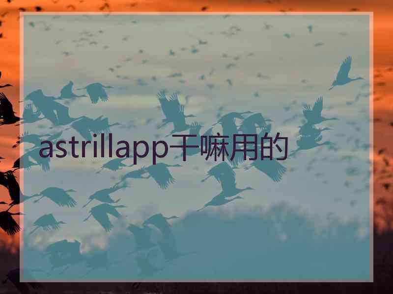 astrillapp干嘛用的