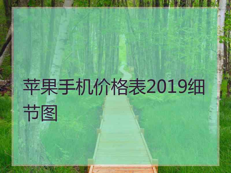 苹果手机价格表2019细节图