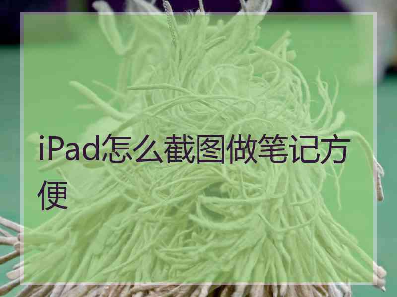 iPad怎么截图做笔记方便